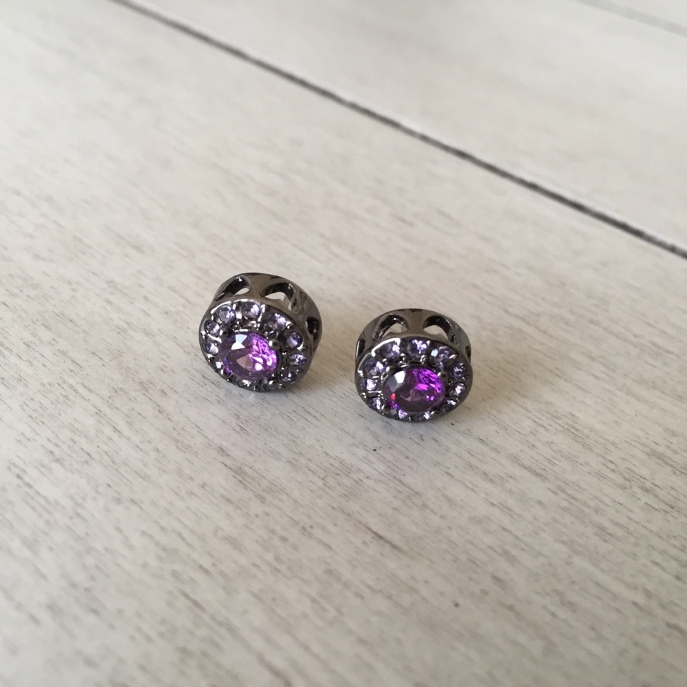 Betsey Johnson Purple Stud Earrings